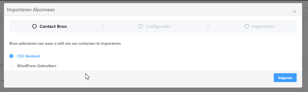 Contacten importeren image